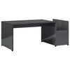 vidaXL Coffee Table High Gloss Grey 90x45x35 cm Engineered Wood