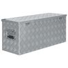 vidaXL Aluminium Box 90.5x35x40 cm Silver