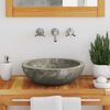 vidaXL Sink Grey Ø40x12 cm Marble