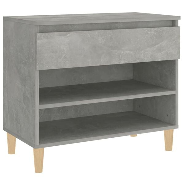 vidaXL Shoe Cabinet Concrete Grey 70x36x60 cm Engineered Wood