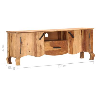 vidaXL TV Cabinet 115x30x42 cm Solid Sheesham Wood