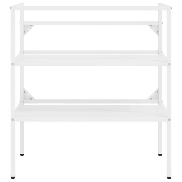 vidaXL Bathroom Washbasin Frame White 79x38x83 cm Iron