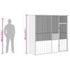 vidaXL Bird Cage Grey 215x78x200 cm Galvanised Steel