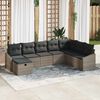 vidaXL Garden Sofa Set 8 pcs Grey 55 x 62 x 69 cm Poly rattan