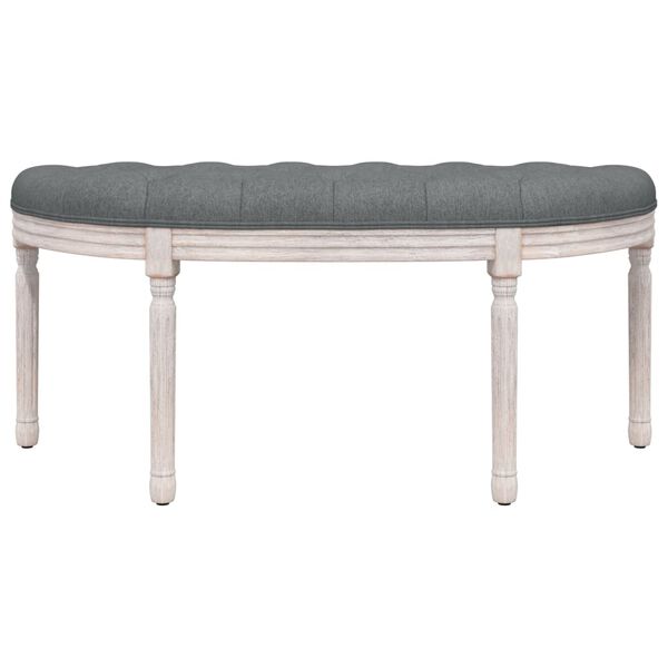 vidaXL Bench Dark Grey 110.5x45x49 cm Fabric