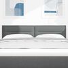 vidaXL LED Headboard with LED Strip Lights Dark Grey 144 cm Polyester
