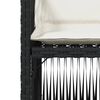 vidaXL Garden Chairs with Cushions 4 pcs Black Poly Rattan