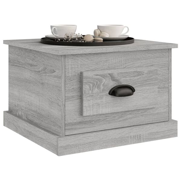 vidaXL Coffee Table Grey Sonoma 50x50x35 cm Engineered Wood