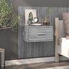 vidaXL Wall-mounted Bedside Cabinets 2 pcs Grey Sonoma