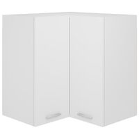 vidaXL Hanging Corner Cabinet White 57x57x60 cm Engineered Wood