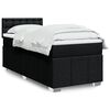 vidaXL Box Spring Bed with Mattress Black King Single Fabric
