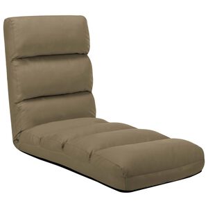 vidaXL Folding Floor Chair Cappuccino Faux Leather