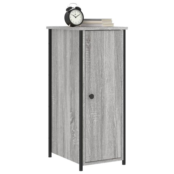 vidaXL Bedside Cabinet Grey Sonoma 32x42x80 cm Engineered Wood