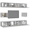 vidaXL 6 Piece TV Cabinet Set Concrete Grey Engineered Wood