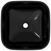vidaXL Basin Glass 42x42x14 cm Black