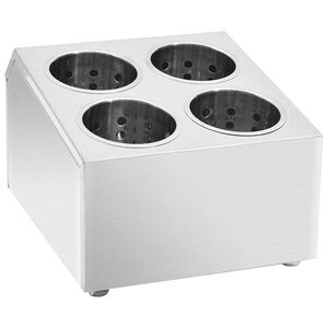 vidaXL Cutlery Holder 4 Grids Square Stainless Steel