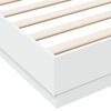 vidaXL Bed Frame with LED without Mattress White 180x200 cm Super King