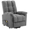 vidaXL Stand up Massage Chair Light Grey Fabric