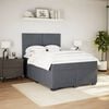 vidaXL Box Spring Bed with Mattress Dark Grey Double Velvet
