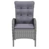 vidaXL 7 Piece Garden Dining Set Poly Rattan Grey
