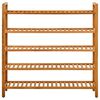 vidaXL Shoe Rack with 5 Shelves 100x27x100 cm Solid Oak Wood