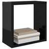 vidaXL Wall Cube Shelves 4 pcs High Gloss Black 30x15x30 cm
