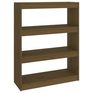 vidaXL Book Cabinet/Room Divider Honey Brown 80x30x103,5 cm Wood Pine