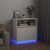 vidaXL LED Sideboard White 71 x 34.5 x 75 cm Engineered Wood