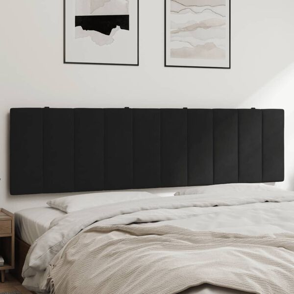 vidaXL Headboard Cushion "Hanko" Black 180 cm Velvet