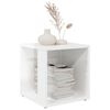 vidaXL Side Table High Gloss White 33x33x34.5 cm Engineered Wood