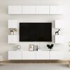 vidaXL 8 Piece TV Cabinet Set White Engineered Wood