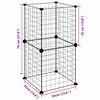 vidaXL 8-Panel Pet Cage Black 35x35 cm Steel