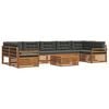 vidaXL Outdoor Sofa Set with Cushion 8 pcs Natural and Anthracite