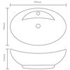 Luxury Ceramic Basin Oval with Overflow and Faucet Hole