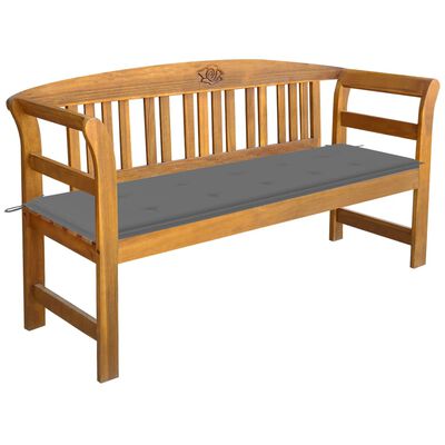 vidaXL Garden Bench with Cushion 157 cm Solid Acacia Wood
