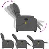 vidaXL Massage Recliner Chair Dark Grey Fabric
