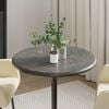 vidaXL Table Top Black Ø60x2.5 cm Marble