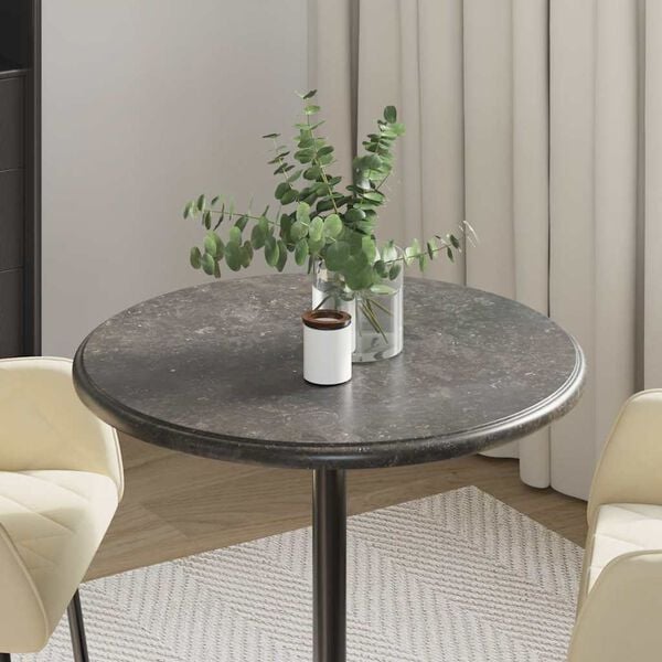 vidaXL Table Top Black Ø60x2.5 cm Marble