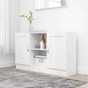 vidaXL Sideboard High Gloss White 120x30.5x70 cm Engineered Wood