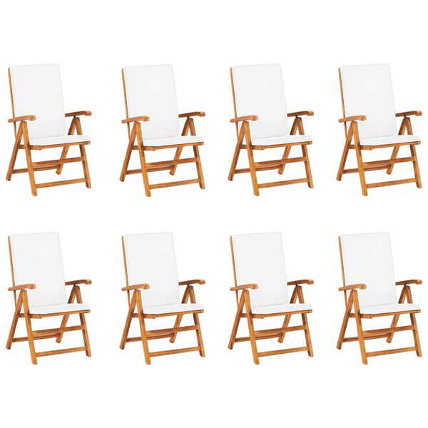 vidaXL 9 Piece Garden Dining Set with Cushions Solid Teak Wood
