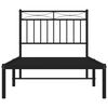 vidaXL Metal Bed Frame without Mattress with Headboard Black 90x190cm