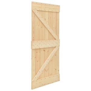 vidaXL Door NARVIK Natural 80 x 210 cm Solid Pine Wood
