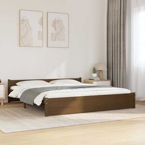vidaXL Bed Frame without Mattress Honey Brown Solid Wood 180x200 cm