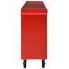 vidaXL Tool Trolley with 21 Drawers Steel Red (147177+2x147178)