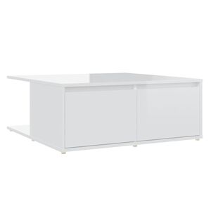 vidaXL Coffee Table | High gloss white | Engineered wood | 80x80x31 cm
