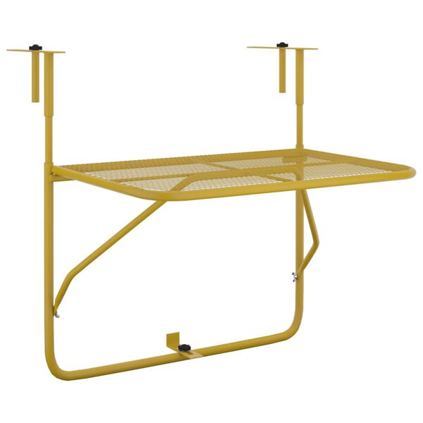 vidaXL Balcony Table Gold 60x40 cm Steel