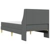 vidaXL Bed Frame with Mattress Dark Grey 90 x 200 cm Fabric