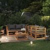vidaXL 5 Piece Garden Lounge Set with Cushion Solid Acacia Wood