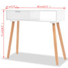 vidaXL Console Table Solid Pinewood 80x30x72 cm White