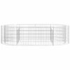vidaXL Gabion Raised Bed Galvanised Iron 200x100x50 cm